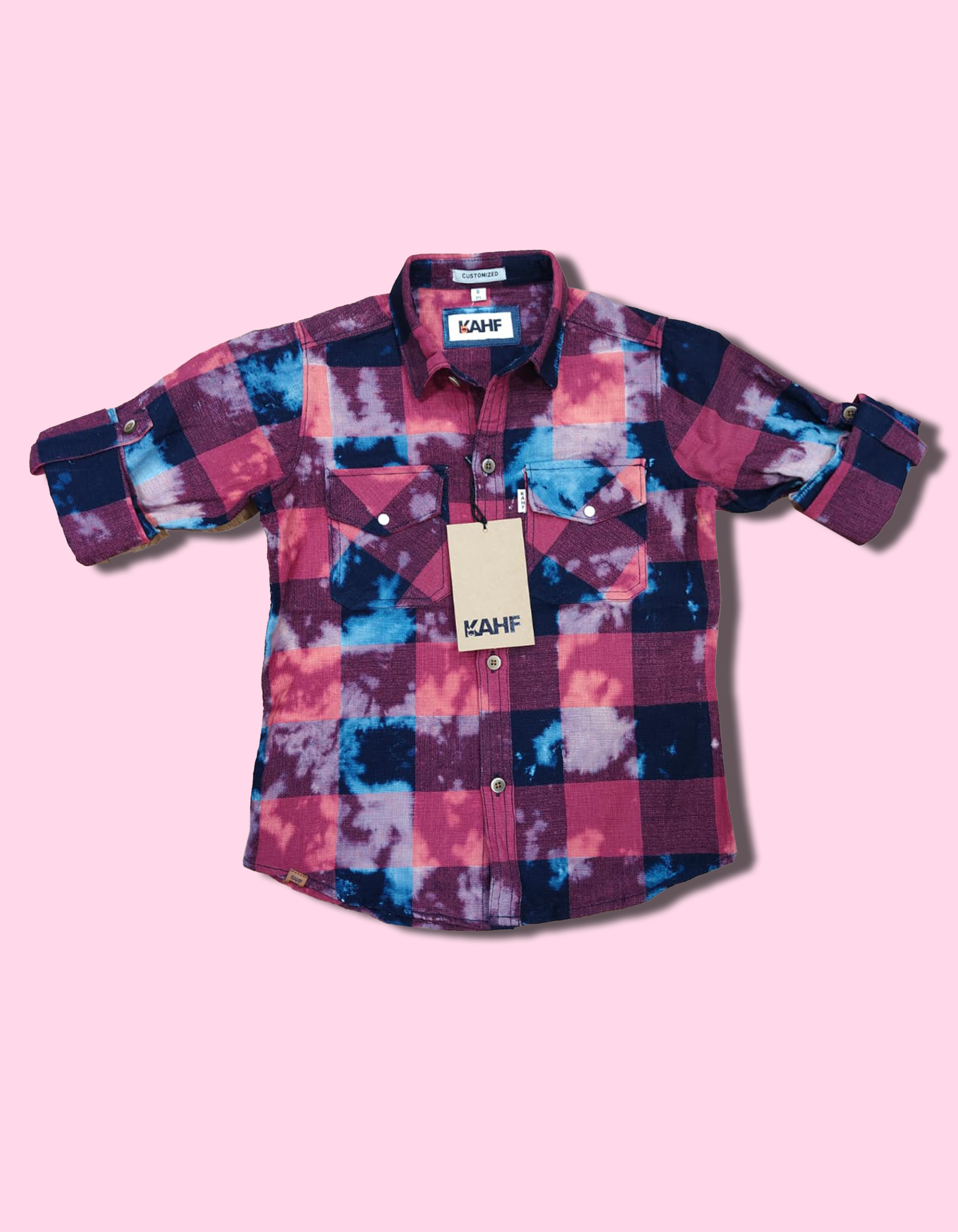 Maroon Navy Check Shirt