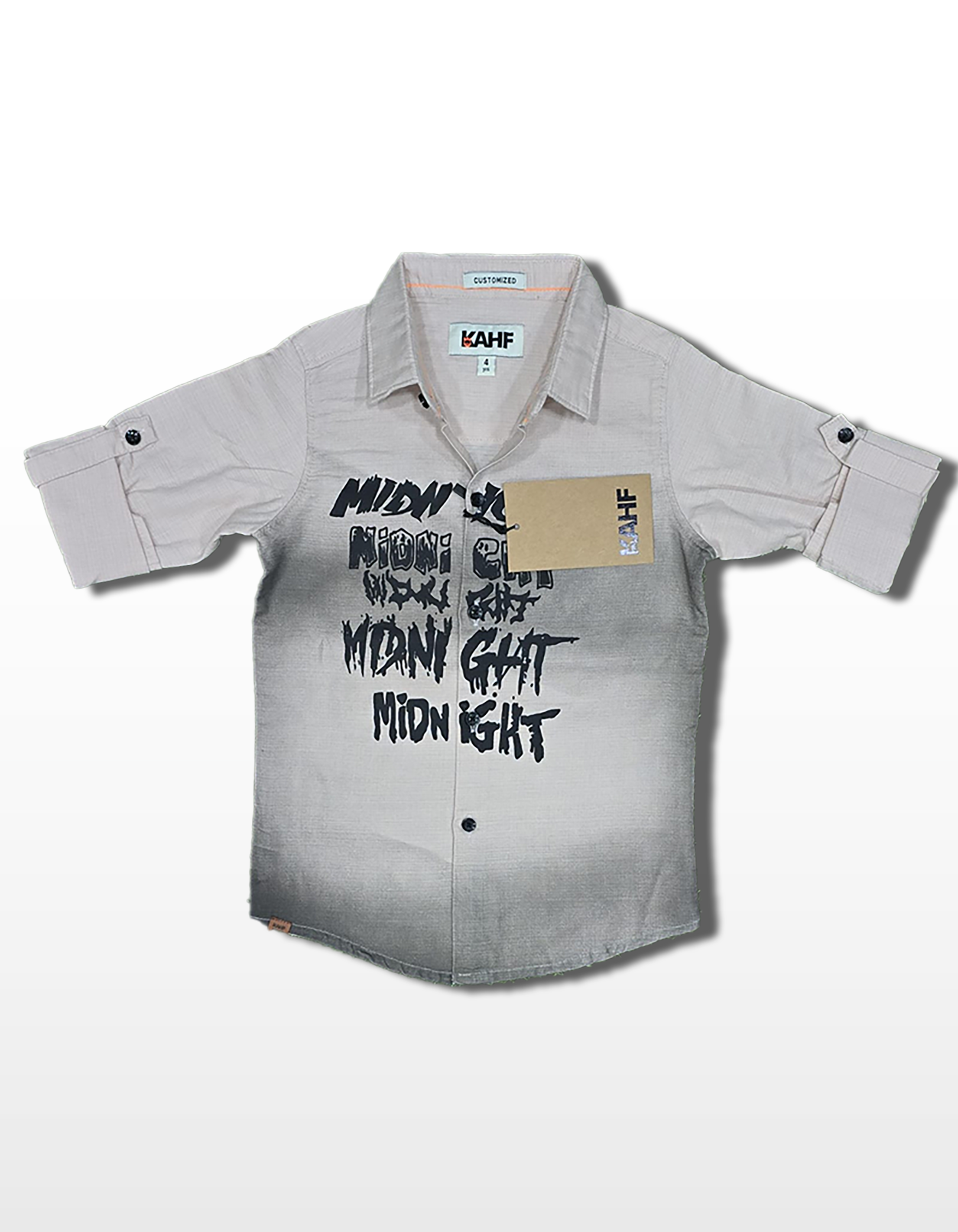 Abstract Geometric Printed Shirt - Olive Green